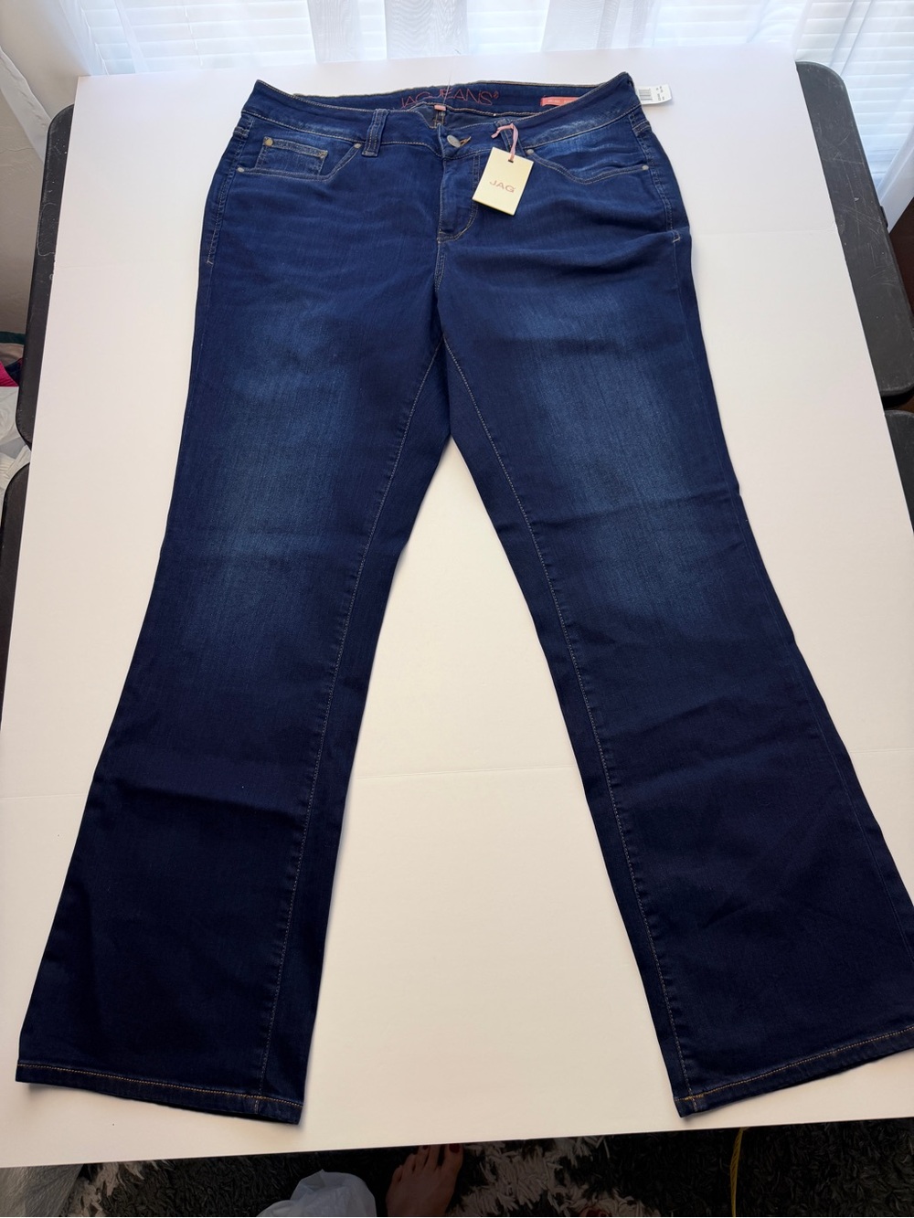 JAG Jeans Atwood Bootcut Jeans Womens 18W Dark Wash Mid Rise Stretch Denim NWT